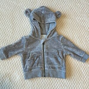 Gymboree Light Gray Bear Ear Hoodie